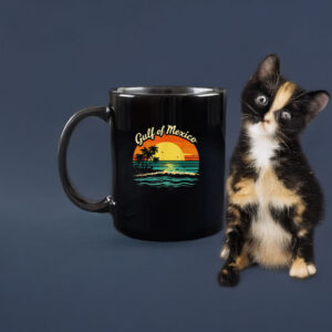 Gulf Of Mexico Beach Palms Summer Vacation Retro Mug