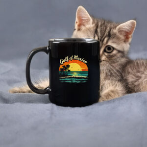 Gulf Of Mexico Beach Palms Summer Vacation Retro Mug