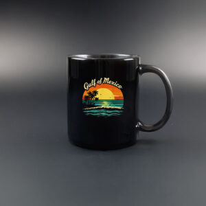 Gulf Of Mexico Beach Palms Summer Vacation Retro Mug
