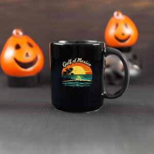 Gulf Of Mexico Beach Palms Summer Vacation Retro Mug