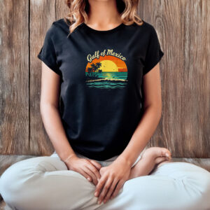 Gulf Of Mexico Beach Palms Summer Vacation Retro T-Shirt