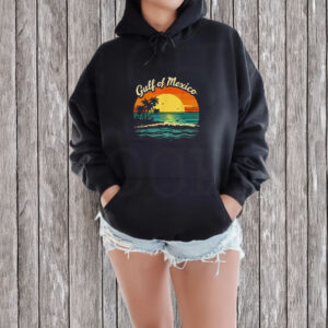 Gulf Of Mexico Beach Palms Summer Vacation Retro T-Shirt