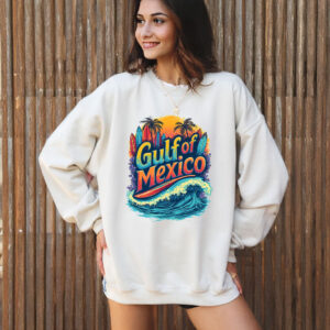 Gulf Of Mexico Surfing Beach Waves Tropical Sunset Coastal T-shirt