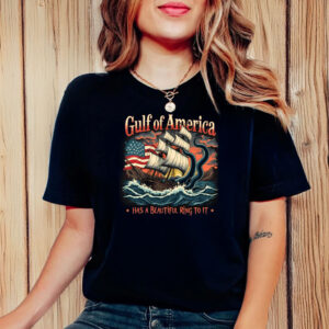Gulf Of Usa America Flag Mexico Vintage Retro T-Shirt