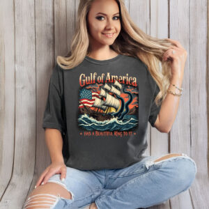 Gulf Of Usa America Flag Mexico Vintage Retro T-Shirt