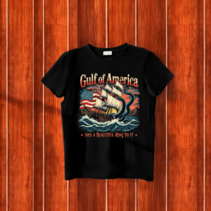 Gulf Of Usa America Flag Mexico Vintage Retro T-Shirt