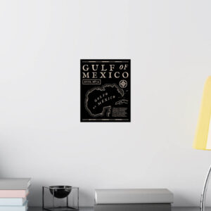 Gulf of Mexico 1672 Historic Map Posters