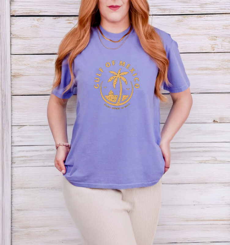 Gulf of Mexico Funny Holiday Vintage Sun Palm Trees Ocean T-Shirt