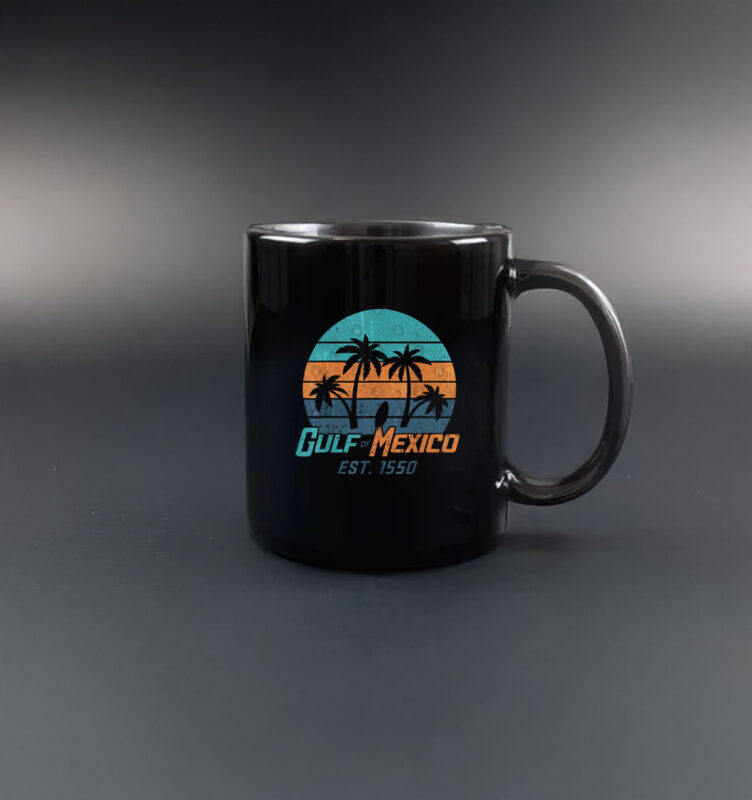 Gulf of Mexico Retro Vintage Beach Golfo de México Mug