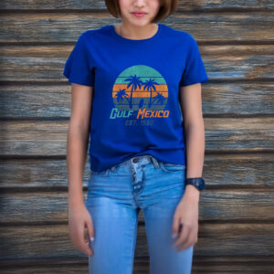 Gulf of Mexico Retro Vintage Beach Golfo de México T-Shirt