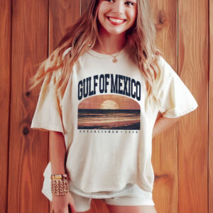 Gulf of Mexico Varsity Sunset Comfort Colors T-Shirt