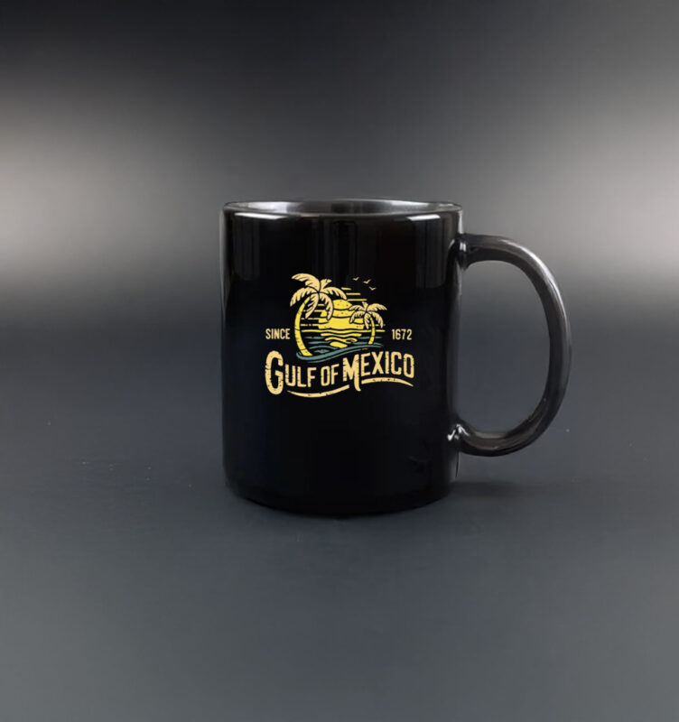 Gulf of Mexico Vintage Sunset Palm Trees Ocean Beach Retro Essential Mug