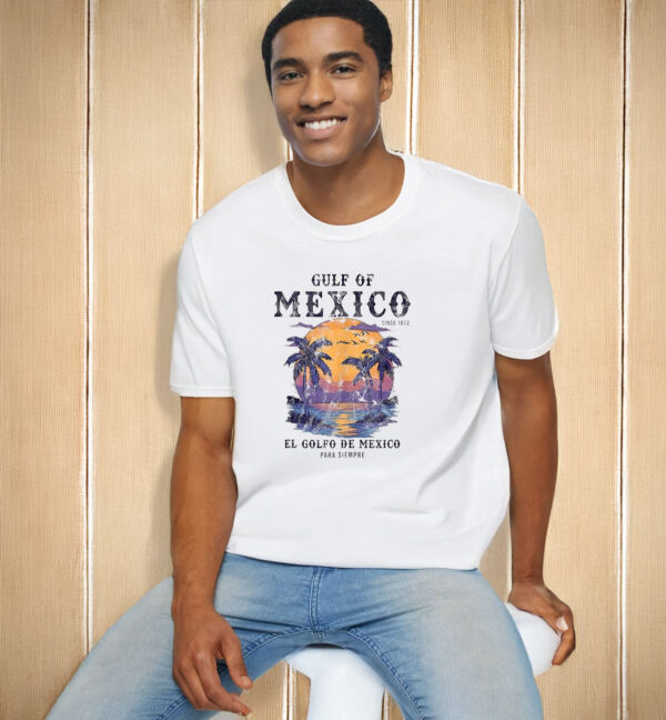 Offcial Gulf Of Mexico El Golfo De Mexico Para Siempre Beach Since 1672 T-Shirt
