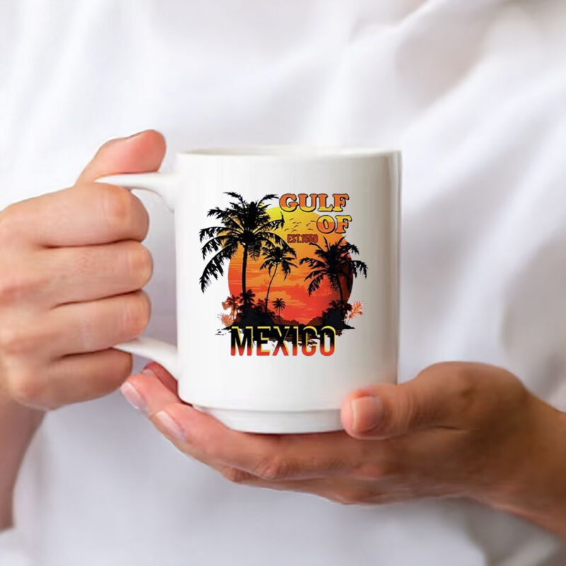 Offcial Gulf Of Mexico Est 1550 Vintage Sunset Mug