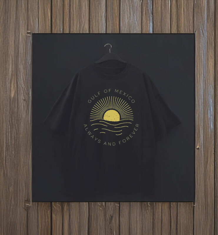 Top Gulf Of Mexico Always & Forever Vintage Sunset Political T-Shirt