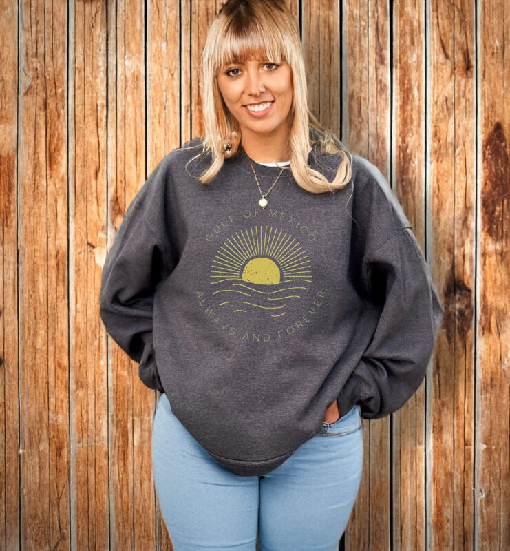 Top Gulf Of Mexico Always & Forever Vintage Sunset Political T-Shirt