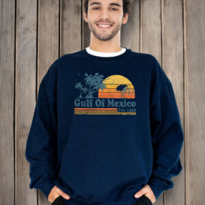 Vintage Gulf of Mexico Est 1550 Retro Beach Sunset T-Shirt