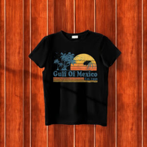 Vintage Gulf of Mexico Est 1550 Retro Beach Sunset T-Shirt