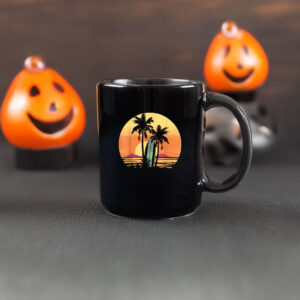 Vintage Wave Retro Surf Beach Surfboard Mug