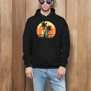 Vintage Wave Retro Surf Beach Surfboard T-Shirt