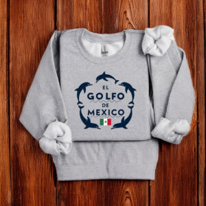 El Golfo De Mexico Dolphin Mexican Flag Gulf Of Mexico T-Shirt